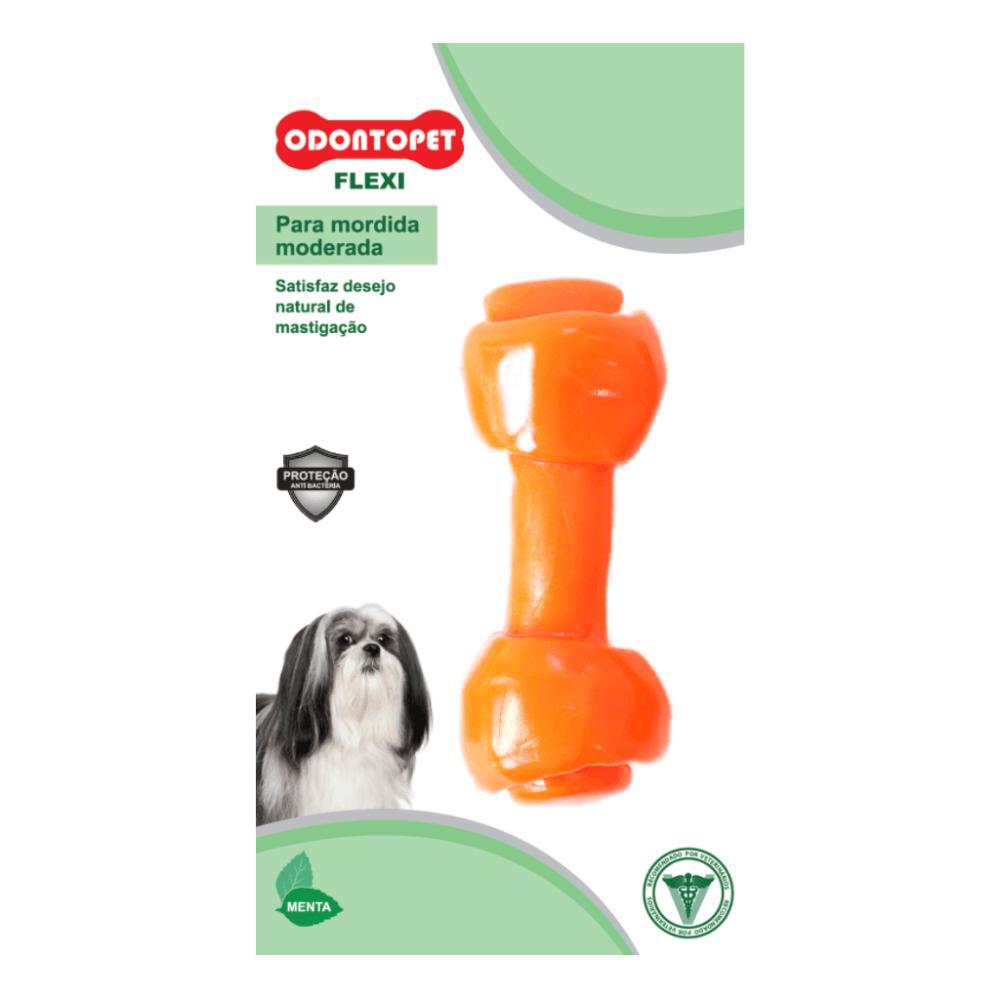 Brinquedo Osso Flexi Bone Laranja Odontopet - 4