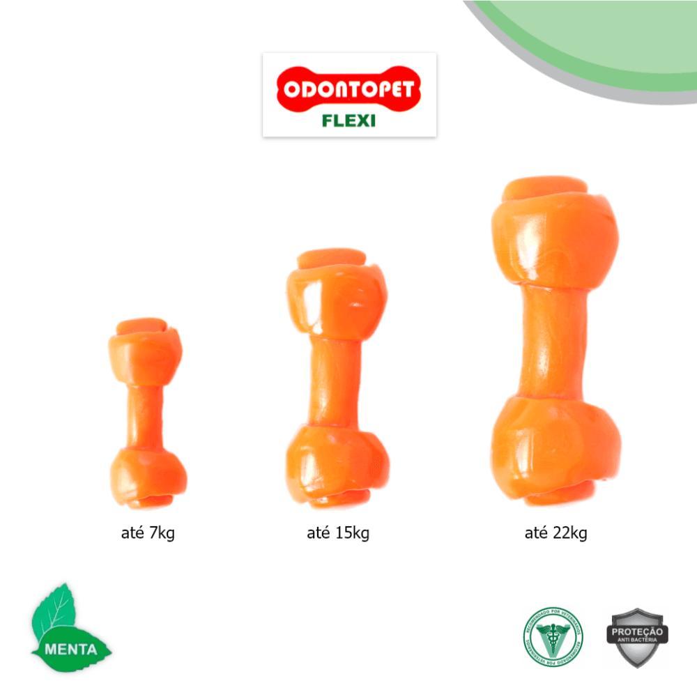 Brinquedo Osso Flexi Bone Laranja Odontopet - 5