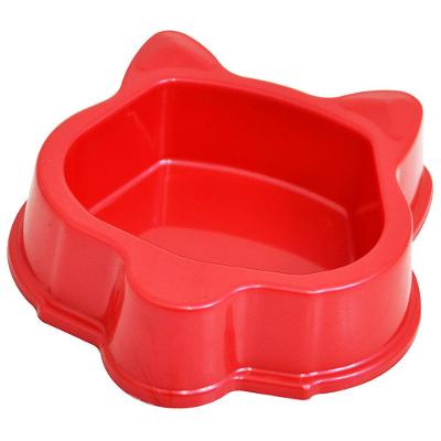 Comedouro Plástico Gatos Vermelho Triton Dog