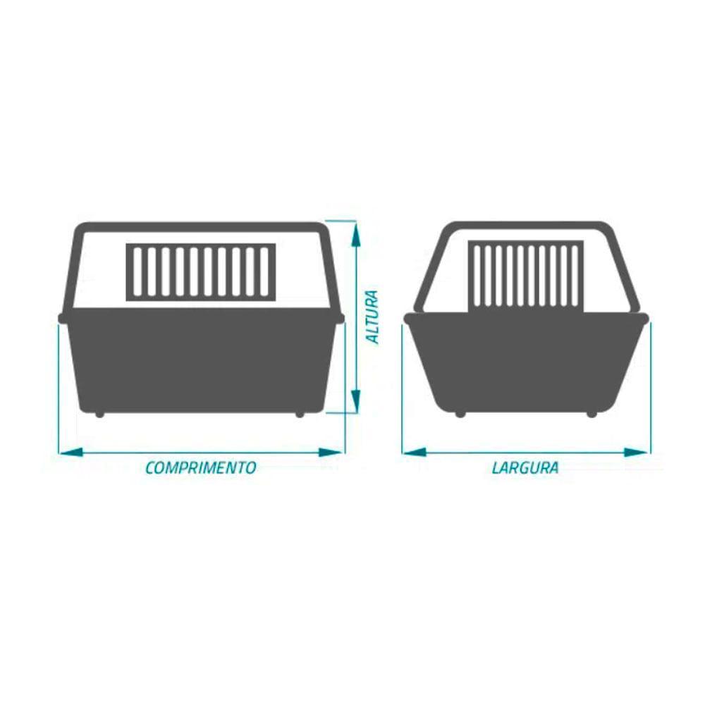 Caixa de Transporte Luxo Furacão Pet Azul - 3