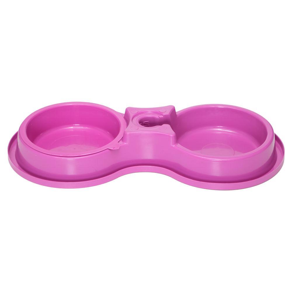 Comedouro e Bebedouro Garrafa Pet Rosa Alvorada - 1