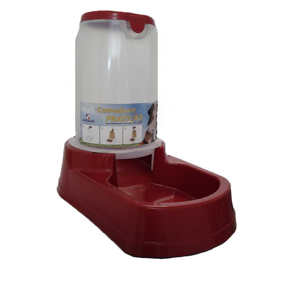 Comedouro Automático Praticão Vermelho Alvorada - 1