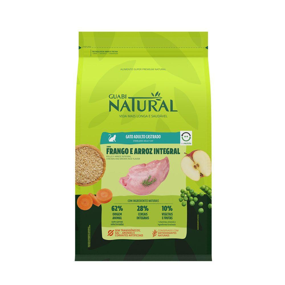 Ração Guabi Natural Gato Adulto Castrado Frango e Arroz Integral - 2