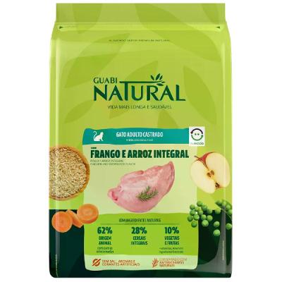 Ração Guabi Natural Gato Adulto Castrado Frango 1,5kg