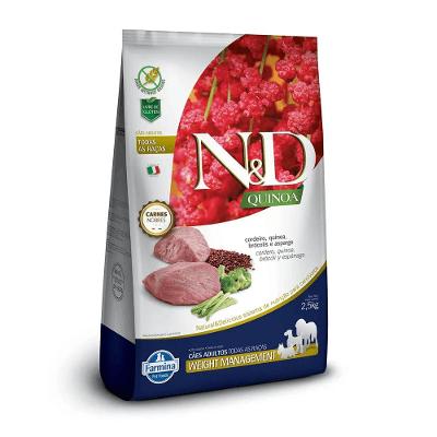 Ração N&amp;D Quinoa Cães Adultos Weight Cordeiro