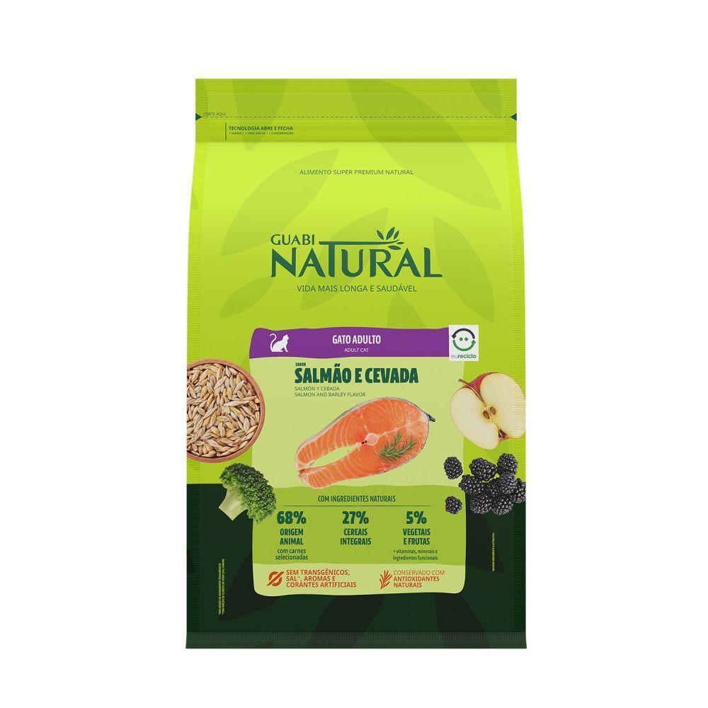 Ração Guabi Natural Gatos Adultos Salmão e Cevada - 1