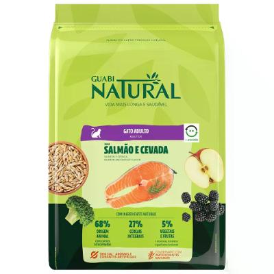 Ração Guabi Natural Gatos Adultos Salmão e Cevada