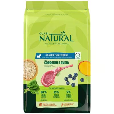 Ração Guabi Natural Cães Adultos Raças Mini e Pequeno Cordeiro e Aveia