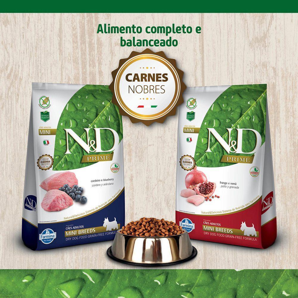 Ração N&amp;D Prime Cães Adultos Mini Frango e Romã - 3