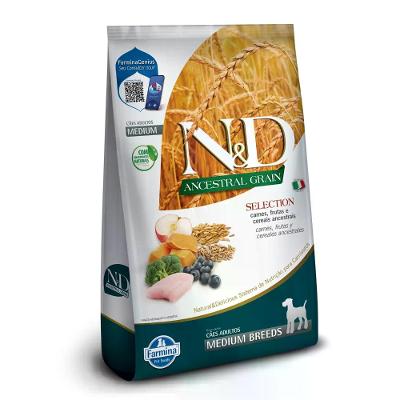 Ração N&amp;D Ancestral Grain Selection Cães Adultos Raças Médias