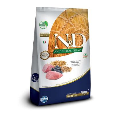 Ração N&amp;D Ancestral Grain Gatos Adultos Cordeiro