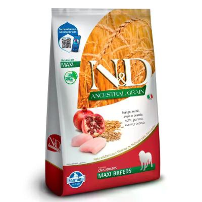 Ração N&amp;D Ancestral Grain Cães Adultos Maxi Frango
