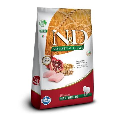 Ração N&amp;D Ancestral Grain Cães Adultos Maxi Frango