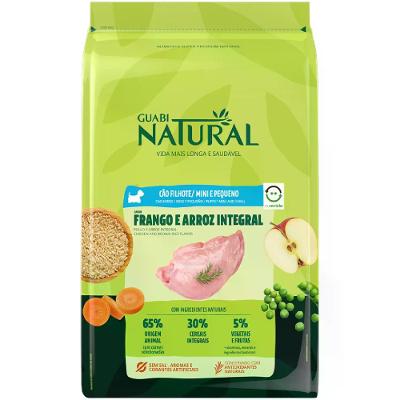 Ração Guabi Natural Cães Filhotes Raças Mini e Pequenas Frango e Arroz Integral