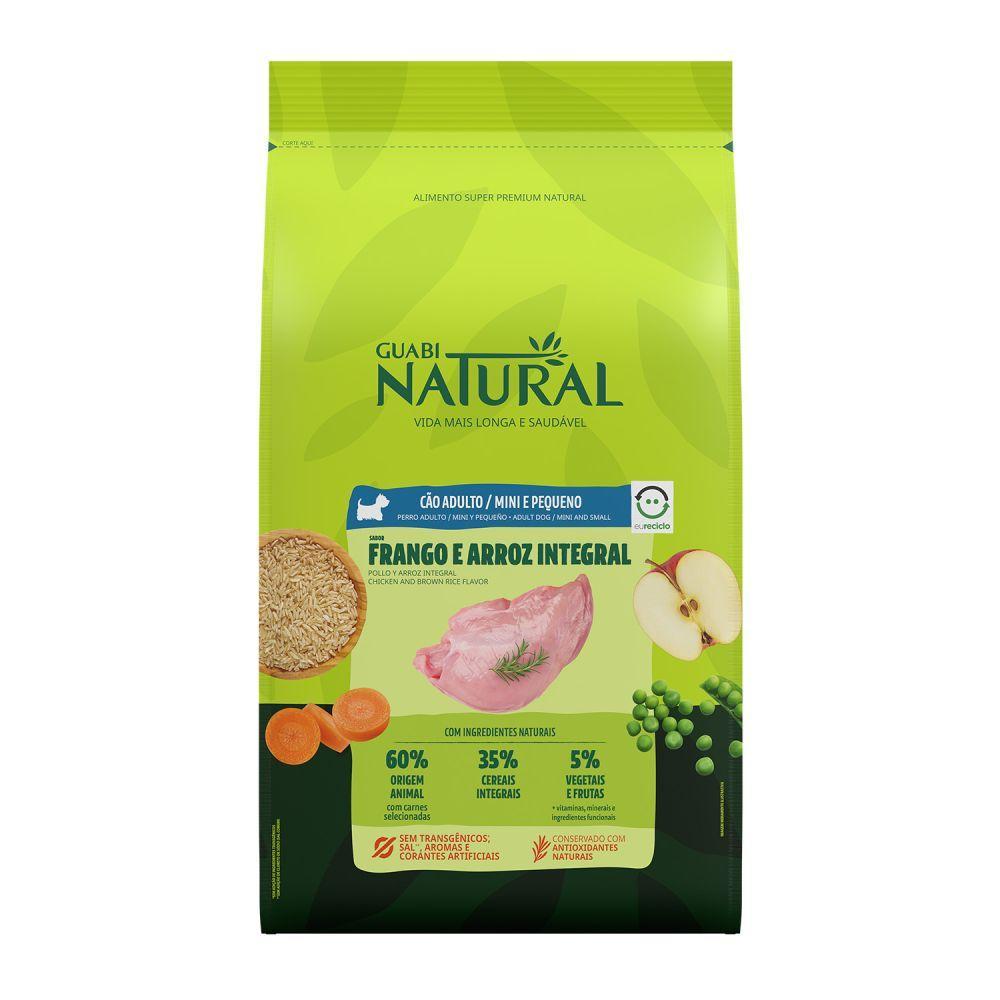 Ração Guabi Natural Cães Adultos Raças Mini e Pequenas Frango e Arroz Integral - 1