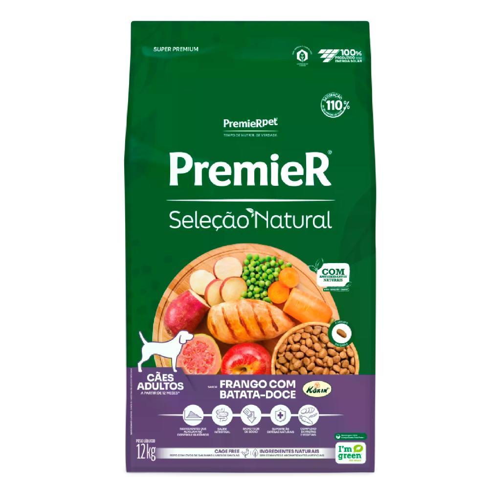 Ração Premier Seleção Natural Cães Adultos Frango com Batata Doce - 1