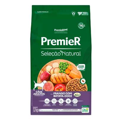 Ração Premier Seleção Natural Cães Adultos Frango com Batata Doce