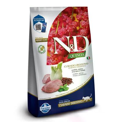 Ração N&D Quinoa Gatos Digestion Cordeiro