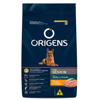 Ração Origens Cães Sênior Médio e Grande Frango e Cereais