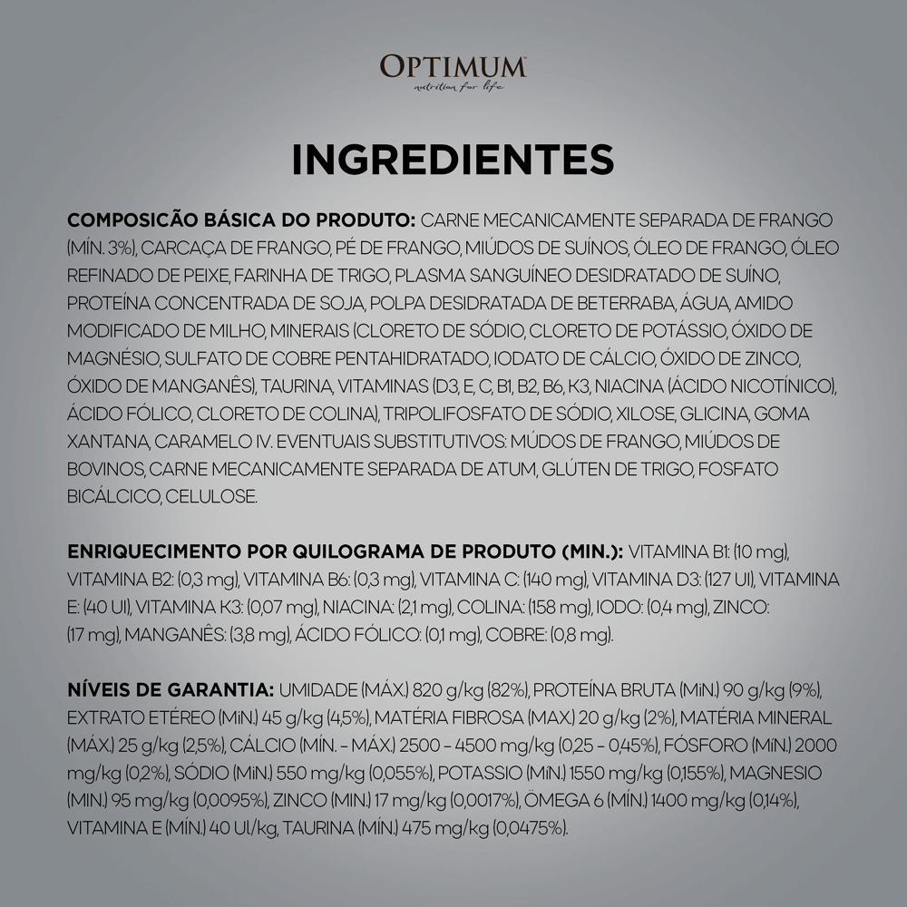 Ração Úmida Optimum Sachê Gatos Filhotes Frango - 6