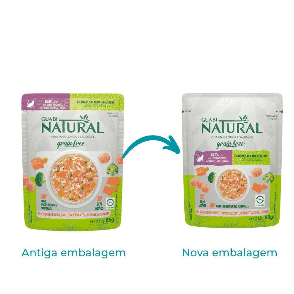 Ração Úmida Guabi Natural Grain Free Gatos Castrado Salmão e Frango - 4