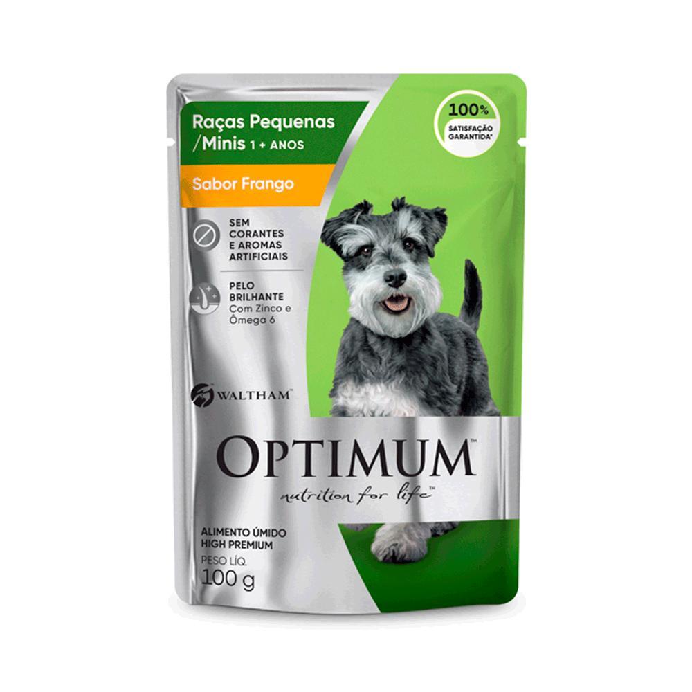 Ração Úmida Optimum Sachê para Cães Adultos Raças Pequenas e Minis Frango - 4