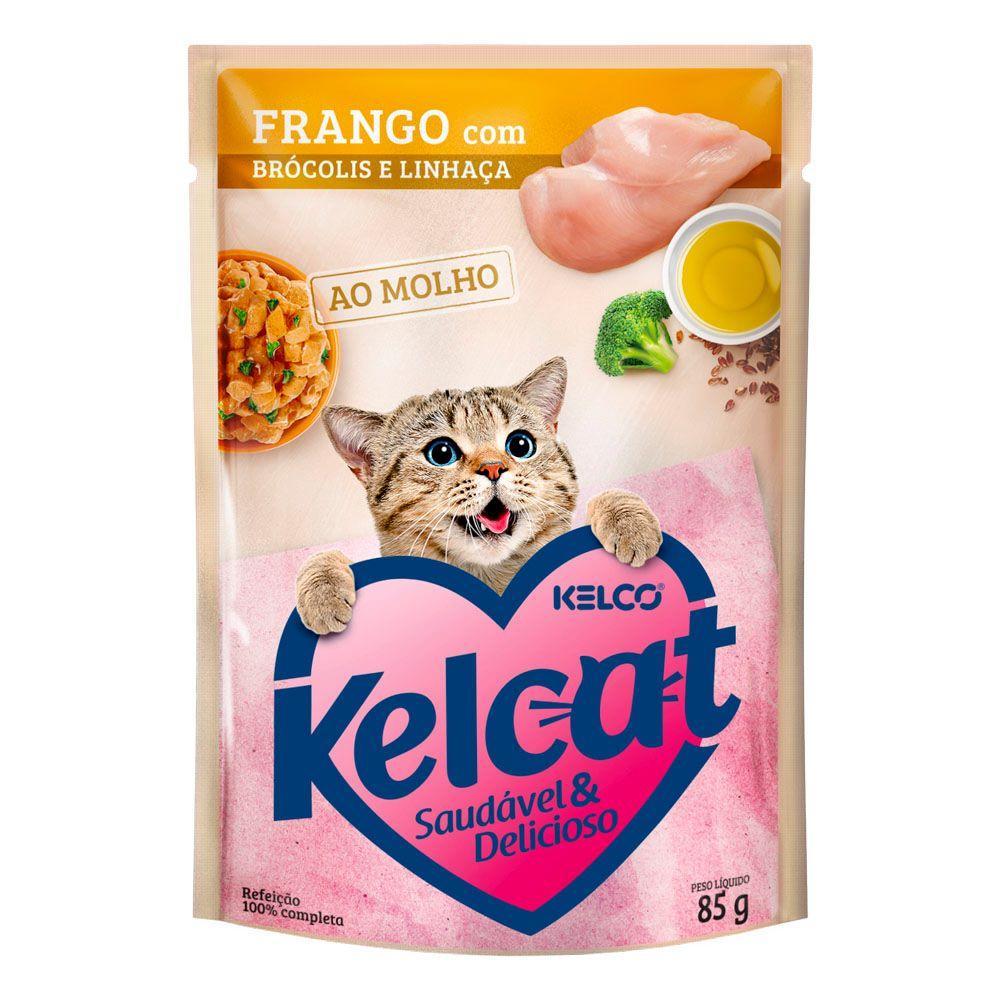 Ração Úmida Kelcat Frango com Brócolis e Linhaça - 2