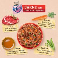 Ração Úmida Kelcat Carne com Ervilha e Cenoura - 6