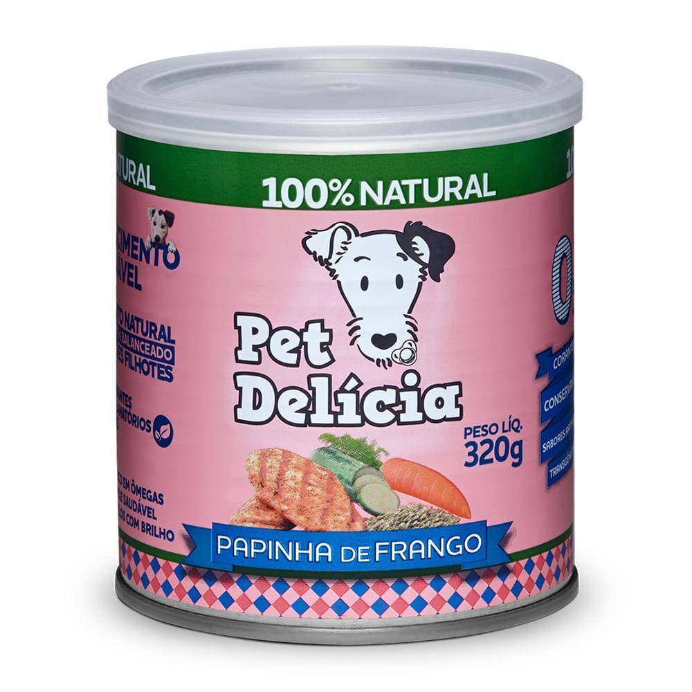 Ração Úmida Pet Delícia Cães Filhotes Papinha de Frango - 1