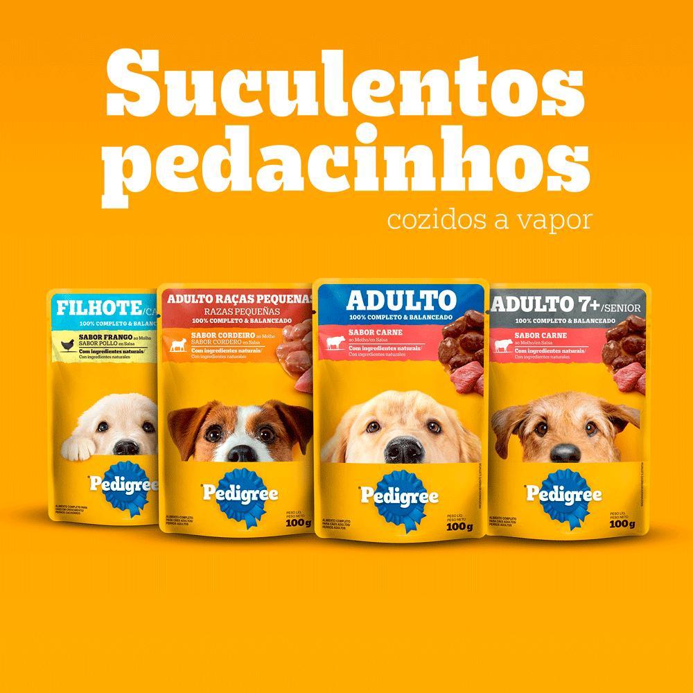 Ração Úmida Pedigree Sachê Cães Filhotes Carne ao Molho - 10