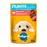 Ração Úmida Pedigree Sachê Cães Filhotes Carne ao Molho - 1