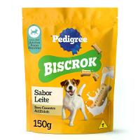 Biscoito Pedigree Biscrok para Cães Adultos Raças Pequenas Leite - 1