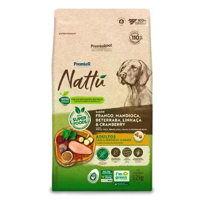 Ração Premier Nattu Cães Adultos Mandioca