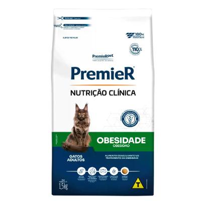 Ração Premier Nutrição Clínica Obesidade Gatos Adultos