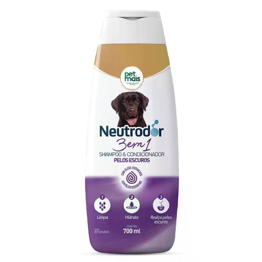 Shampoo e Condicionador 3 em 1 para Pelos Escuros Neutrodor Petmais - 1