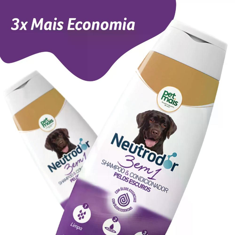 Shampoo e Condicionador 3 em 1 para Pelos Escuros Neutrodor Petmais - 2