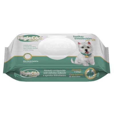 Toalha Umedecida Cães e Gatos Higiecão