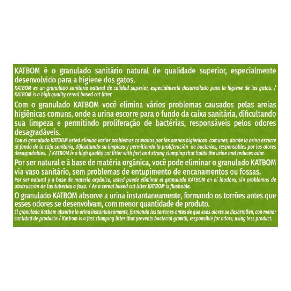Areia para Gato Katbom Natural Granulado Higiênico Capim Limão - 2