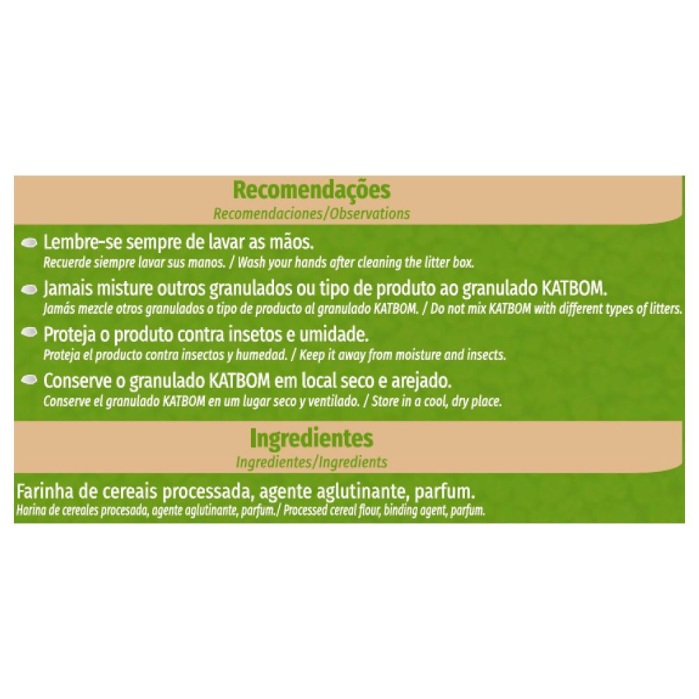 Areia para Gato Katbom Natural Granulado Higiênico Capim Limão - 3