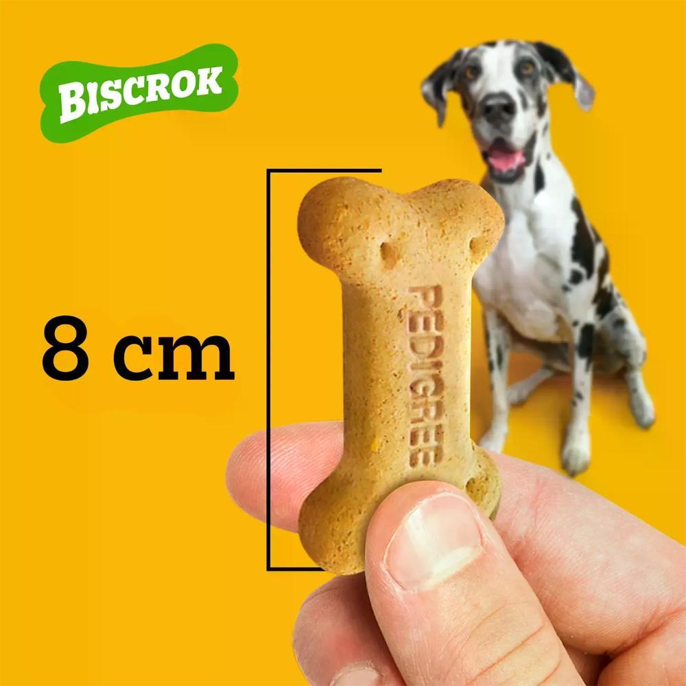 Biscoito Pedigree Biscrok para Cães Adultos Raças Grandes Leite - 8