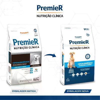 Ração Premier Nutrição Clínica Hipoalergênico Cães Médio e Grande Porte Cordeiro e Arroz