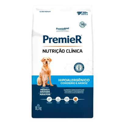 Ração Premier Nutrição Clínica Hipoalergênico Cães Médio e Grande Porte Cordeiro e Arroz