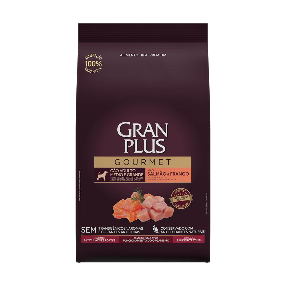 Ração GranPlus Gourmet Cães Adultos Médio e Grande Salmão e Frango - 1