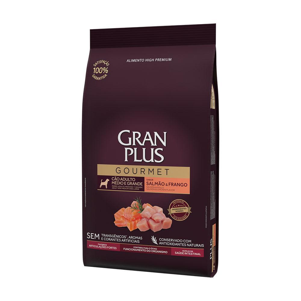 Ração GranPlus Gourmet Cães Adultos Médio e Grande Salmão e Frango - 2