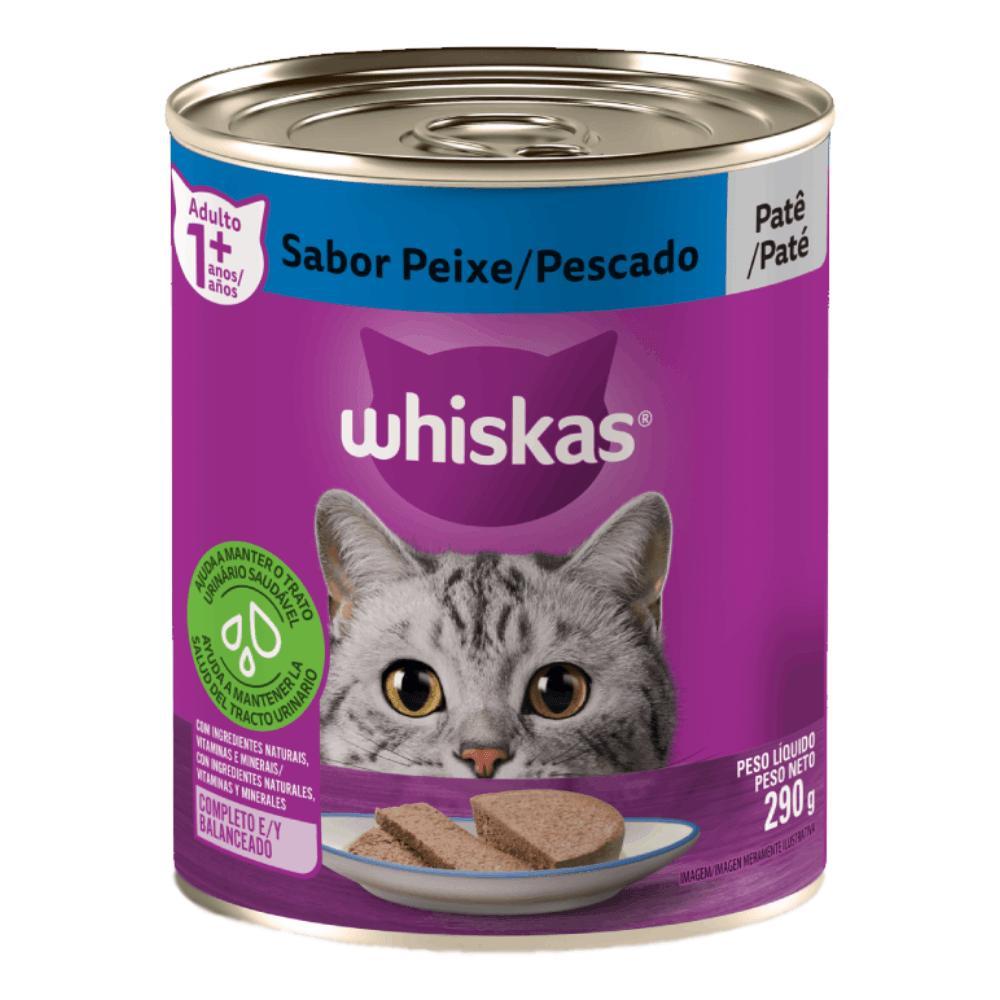 Ração Úmida Whiskas Lata Patê para Gatos Adultos Peixe - 3