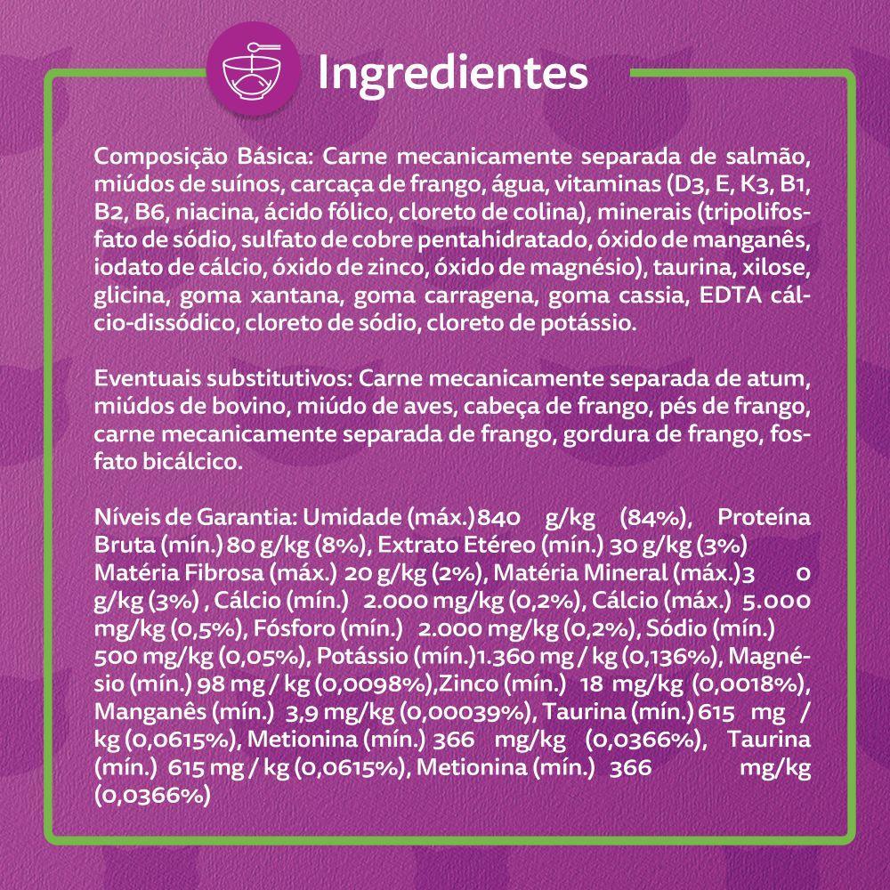 Ração Úmida Whiskas Lata Patê para Gatos Adultos Peixe - 8