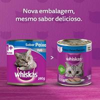 Ração Úmida Whiskas Lata Patê para Gatos Adultos Peixe - 2