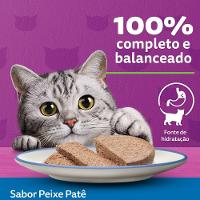 Ração Úmida Whiskas Lata Patê para Gatos Adultos Peixe - 6