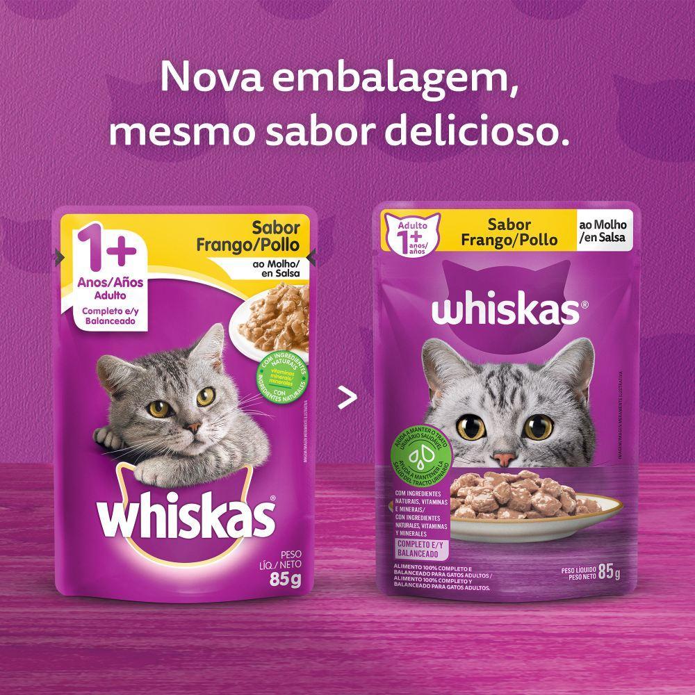 Ração Úmida Whiskas Sachê Frango ao Molho Gatos Adultos - 2