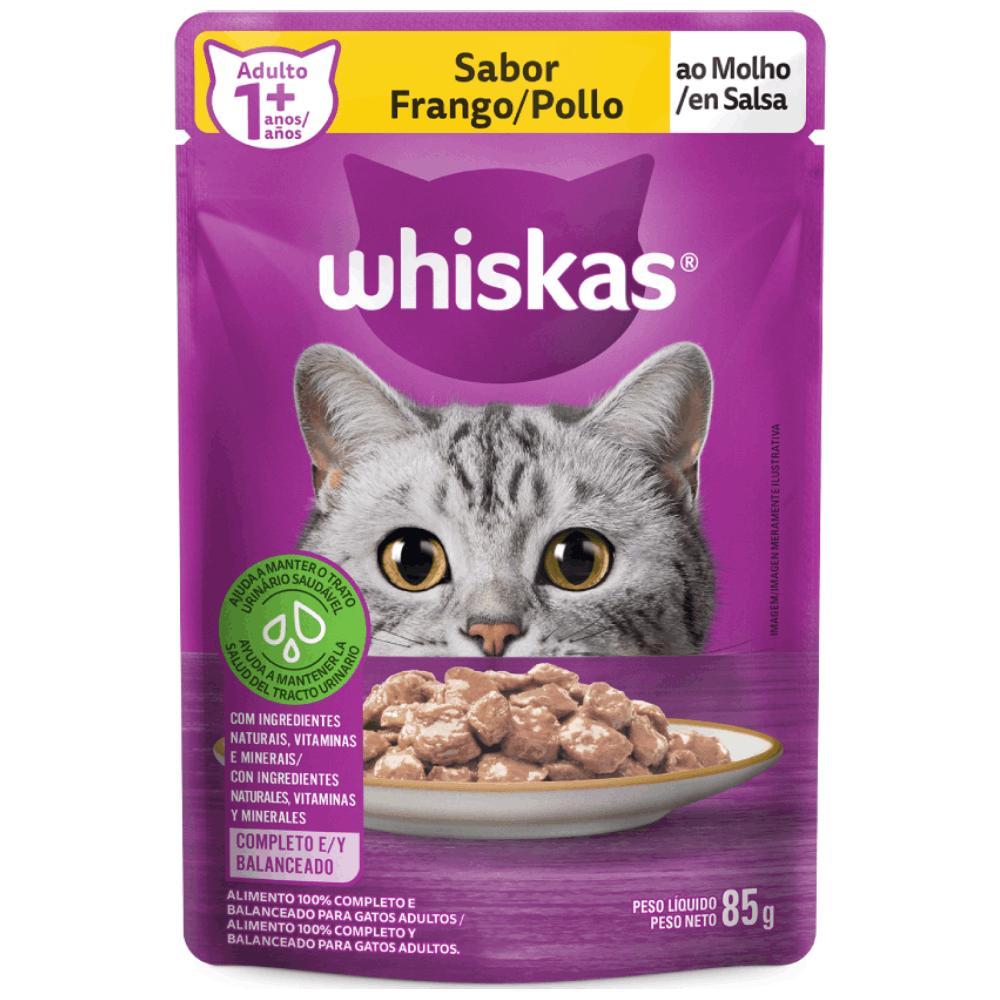 Ração Úmida Whiskas Sachê Frango ao Molho Gatos Adultos - 3